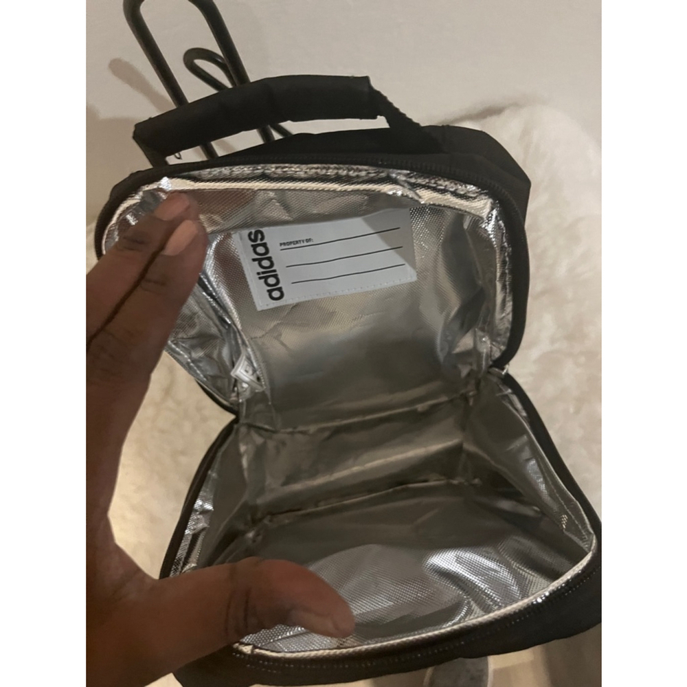 Adidas Santiago Unisex Insulated Small Lunch Bag Compact Black White Rainbow. - Picture 6 of 9